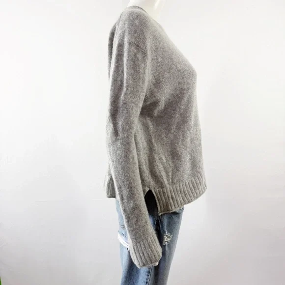 Jenni Kayne Gray Sweater Size M Long Sleeve Wool Cashmere Knit Casual Preppy - Picture 5 of 9